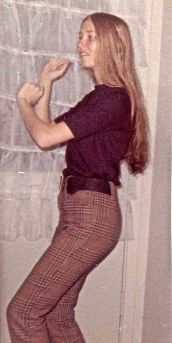 A rare photograph of me dancing in the 60s. I am here demonstrating to my amused family in North Carolina "The Jerk", a dance I would never otherwise have done, since I was freestyle all the way.